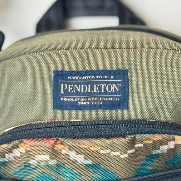 Pendleton Smith Rock Crossbody Bag 9"x8" Southwestern Aztec Green Travel Mesh - Picture 4 of 12